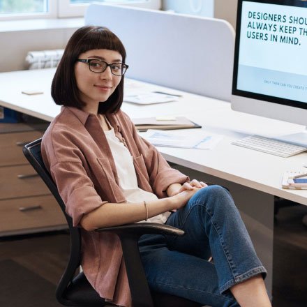 Woman working info-1